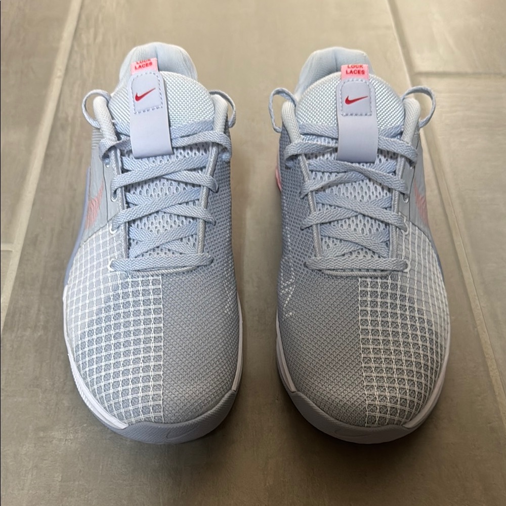 Nike Light Gray and Pink Sneakers